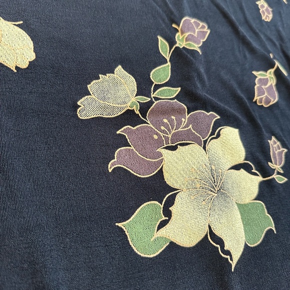 VINTAGE! Jalate Tank Dress, Black Floral, Women's Me - Picture 3 of 7